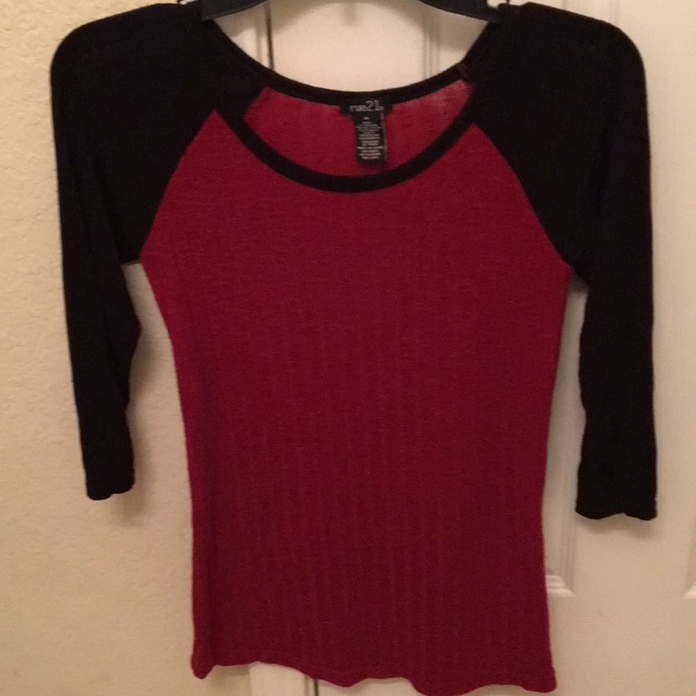 RUE 21 Long Sleeve Baseball Tee